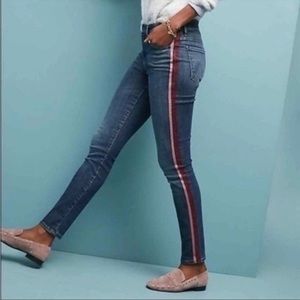 Mother denim high waisted looker - here kitty, kitty glitter racer size 26